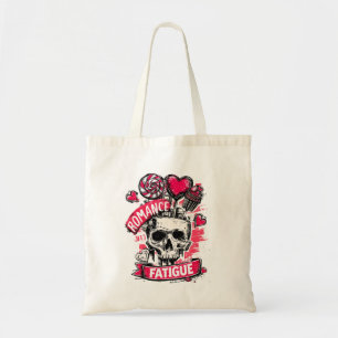 Tote Bag Crâne de fatigue amoureuse avec coeurs de bonbon e