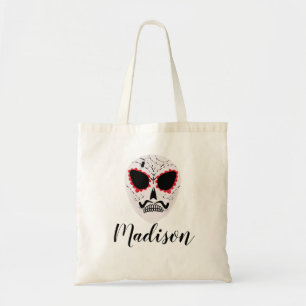 Tote Bag Crâne de sucre d'Halloween Friandise ou Farce