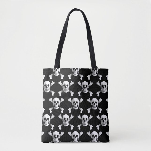 Tote Bag Crâne et os croisés/sac fourre-tout (Devant)