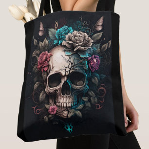 Tote Bag Crâne floral