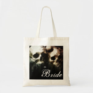Tote Bag Crâne Goth nuptiale