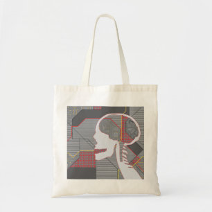 Tote Bag crâne logique du coeur confus