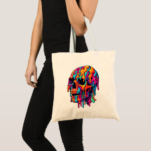 Tote Bag Crâne psychédélique dynamique