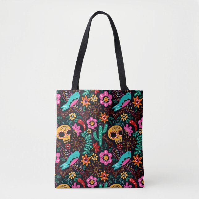 Tote Bag Crânes à sucre (Devant)