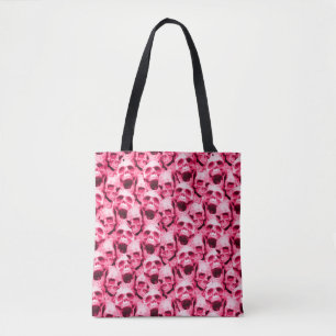 Tote Bag Crânes roses chaudes