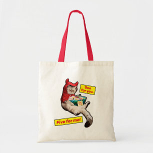 Tote Bag Cranky Devil Cat