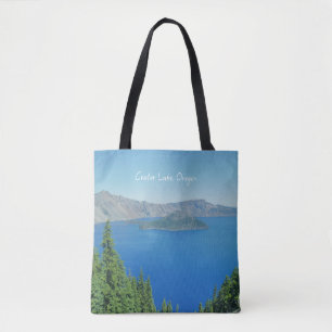 Tote Bag Crater Lake Oregon Typographie Décontractée Photo