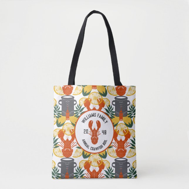 Tote Bag Crawfish Boil Party -Cajun Seafood Family Réunion (Devant)