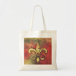 Tote Bag Crawfish Fleur De Lis