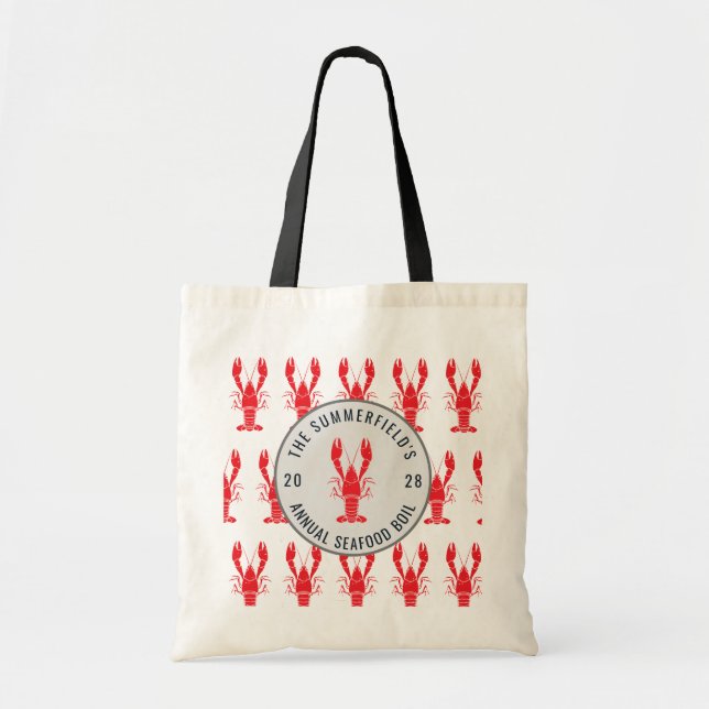 Tote Bag Crawfish Seafood Boil été fête d'anniversaire (Devant)
