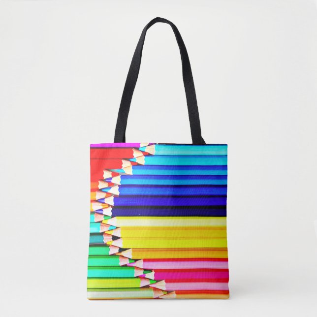 Tote Bag Crayons colorés, professeur d'art  (Devant)