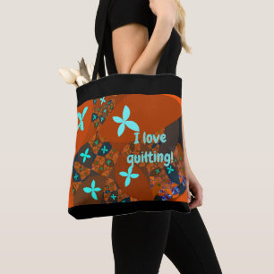 Tote Bag Crazy Quilt Fractal Abstrait