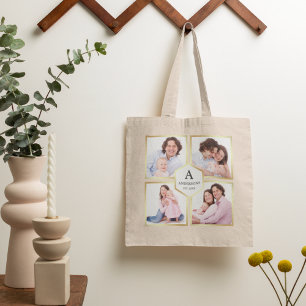 Tote Bag Create Your Own 4 Pictures Family Photo de collage