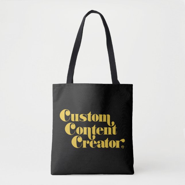 Tote Bag Créateur de contenu personnalisé Jaune Retro Gamer (Devant)