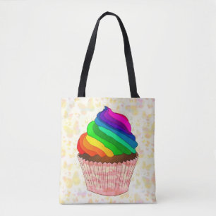 Tote Bag Création personnalisable de gâteau Pride arc-en-ci