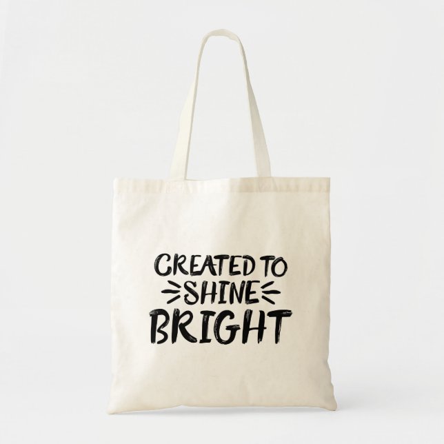 Tote Bag Créé pour briller brillant Evangile Graphique Esth (Devant)