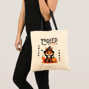 Tote Bag Creep It Real Cute Fox Enfants Halloween