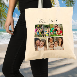 Tote Bag Créez Vos Propres 4 Photos Familiales Réunion Vaca