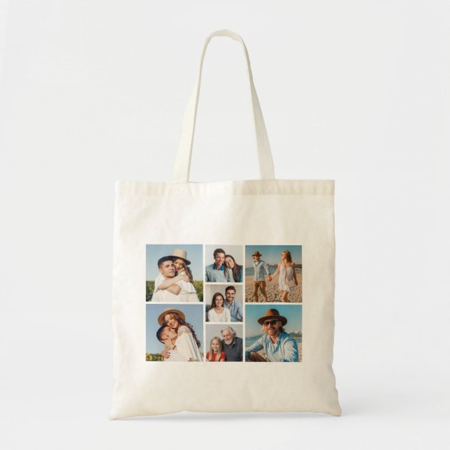 Tote Bag Créez votre propre collection de 7 photos (Devant)