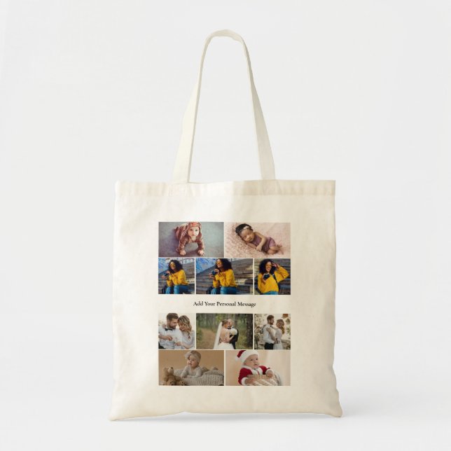 Tote Bag Créez votre propre collection photo de 10 personne (Devant)