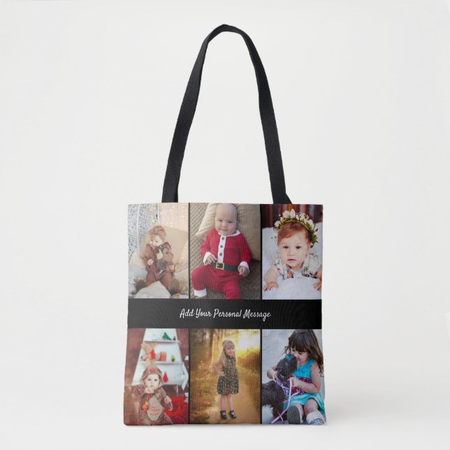 Tote Bag Créez votre propre collection photo de 6 personnes (Devant)
