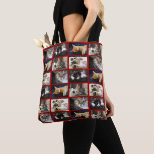 Tote Bag Créez votre propre collier photo 5 - Bordure roug