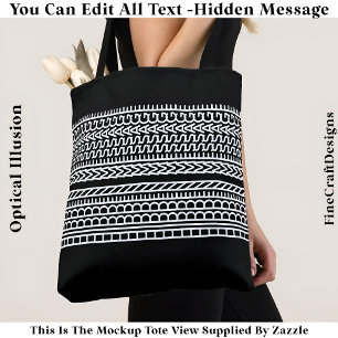 Tote Bag Créez Votre Propre Message Court Caché Personnalis