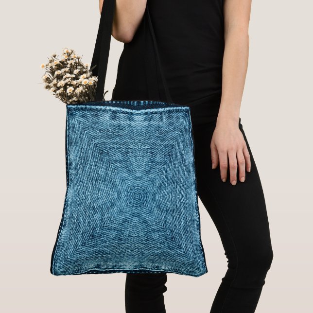 Tote Bag Créez votre propre motif Retro Denim personnalisé  (De près)