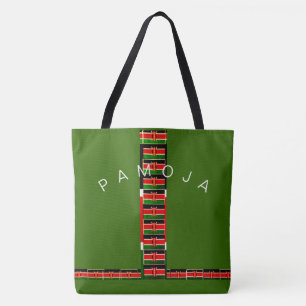 Tote Bag Créez votre propre RVB noir rouge vert Kenya Pamoj