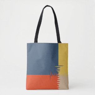 Tote Bag Crème bleu rouge jaune