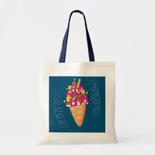 Tote Bag Crème de glace Chat Produits laitiers Sundae Gelat