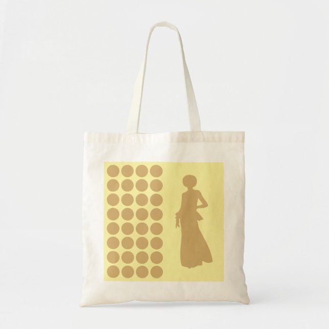 Tote Bag Crème de mastic Points neutres Silhouette de mode (Devant)