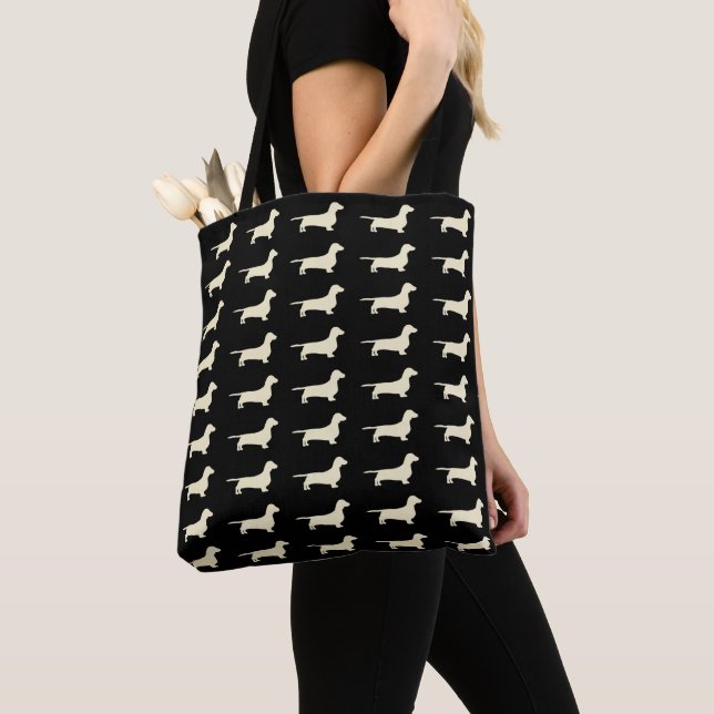 Tote Bag crème de silo de teckel (De près)