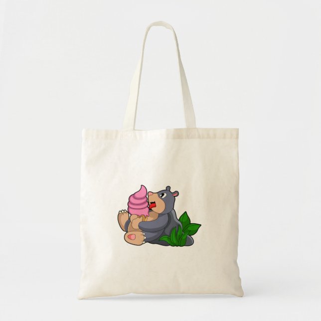 Tote Bag Crème glacée Mole avec gaufre (Devant)