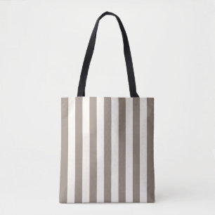 Tote Bag Crème Taupe Stripes intemporelle