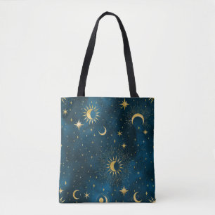 Tote Bag Crescent Lune étoile Nuit céleste