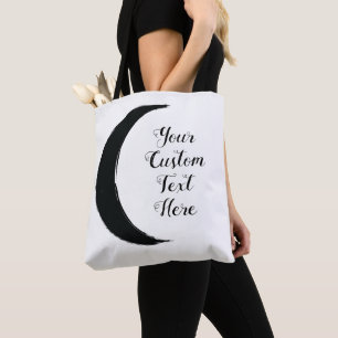 Tote Bag Crescent noir Magie Lune foncée Astrologie