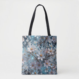 Tote Bag Cristal d'hiver Frost Sakura Blossom Fourre-tout