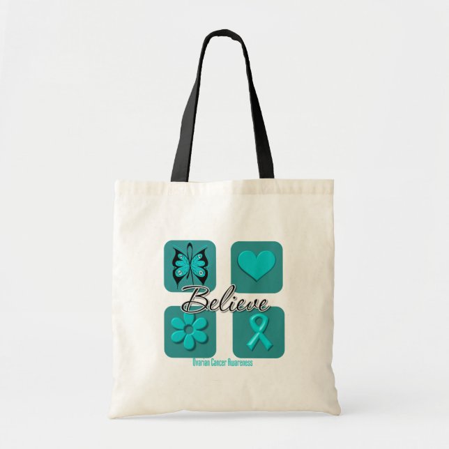 Tote Bag Croire Inspirations Cancer de l'ovaire (Devant)