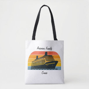 Tote Bag Croisière de coucher de soleil en famille Personna