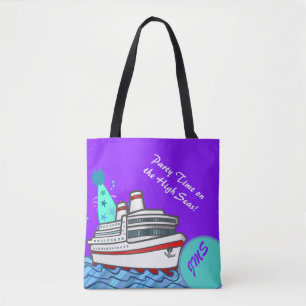 Tote Bag Croisière décorée d'un monogramme faite sur