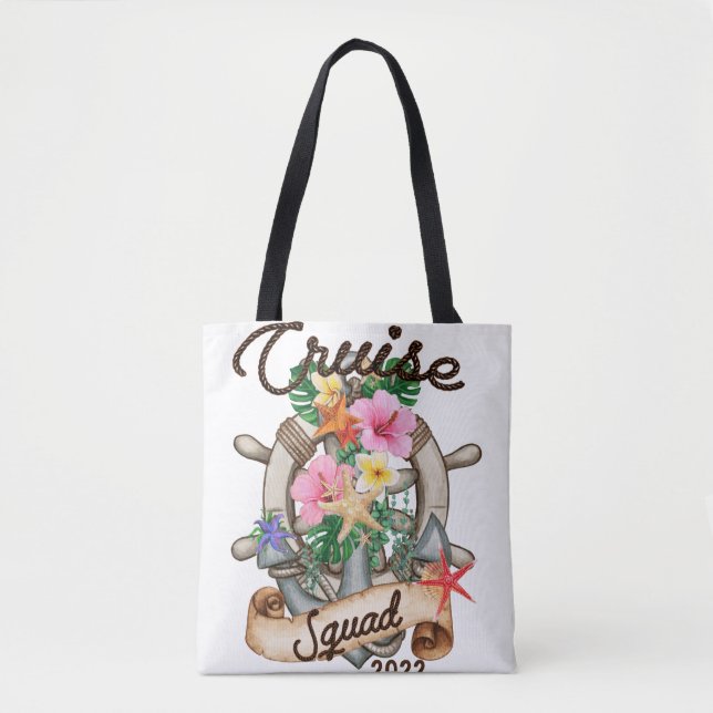 Tote Bag Croisière Escadron 2022 Voyage de croisière en fam (Devant)