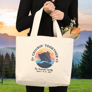 Tote Bag Croisière mignonne ensemble Jaune et bleu PERSONNA