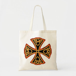 Tote Bag croix ornée avec tresse