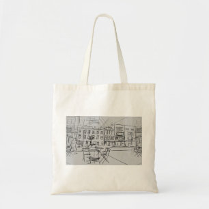 Tote Bag Croquis de ville tout en faisant des emplettes sur