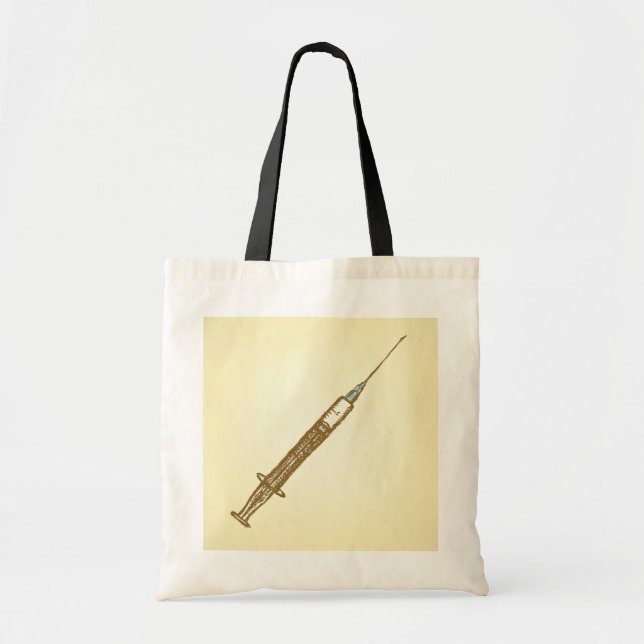 Tote Bag Croquis Médicale de soins de santé vintage Syringe (Devant)