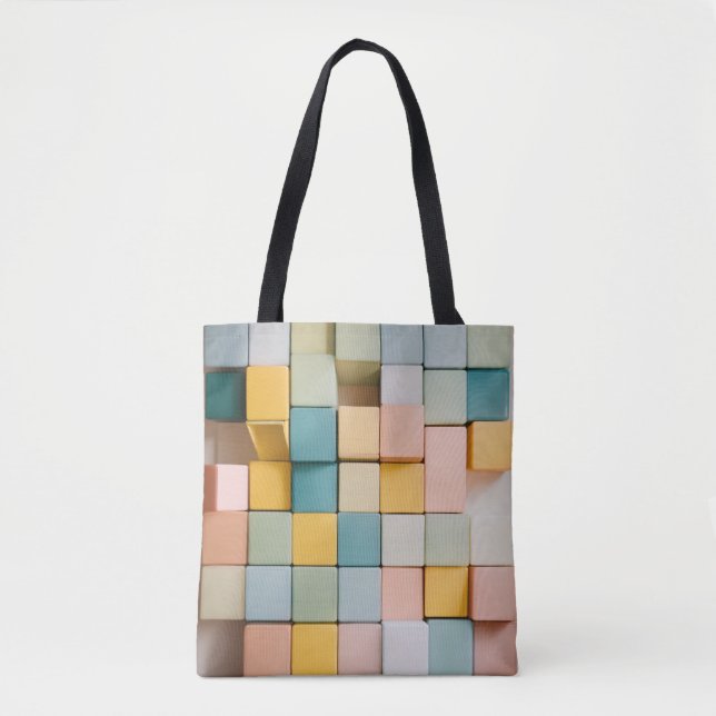 Tote Bag Cubes soigneusement organisés avec Palet minimalis (Devant)