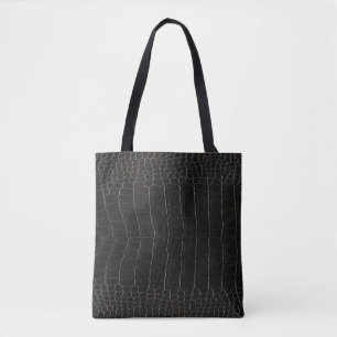 Tote Bag Cuir de crocodile luxueux : texture textile.