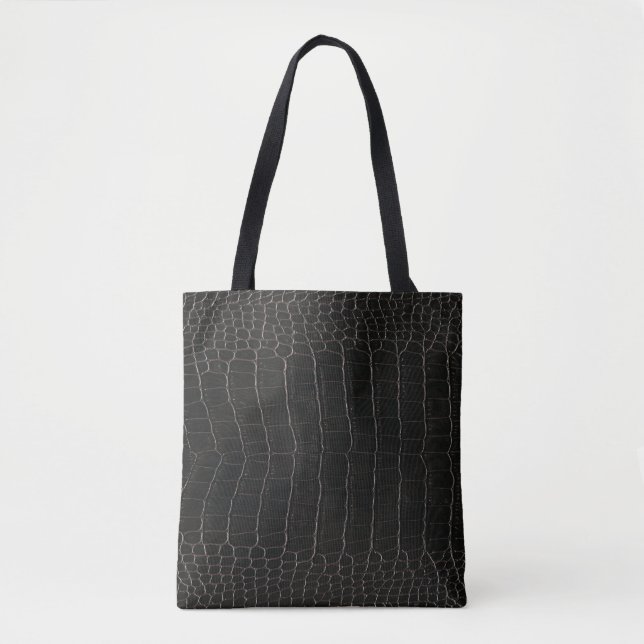 Tote Bag Cuir de crocodile luxueux : texture textile. (Devant)