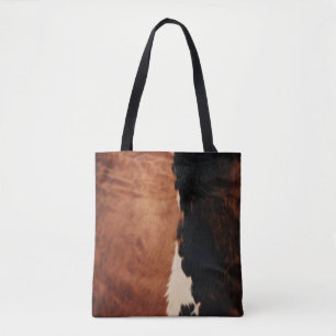 Tote Bag Cuir de vache synthétique marron noir Sud-Ouest